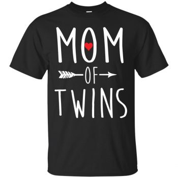 mom of twins shirts - black