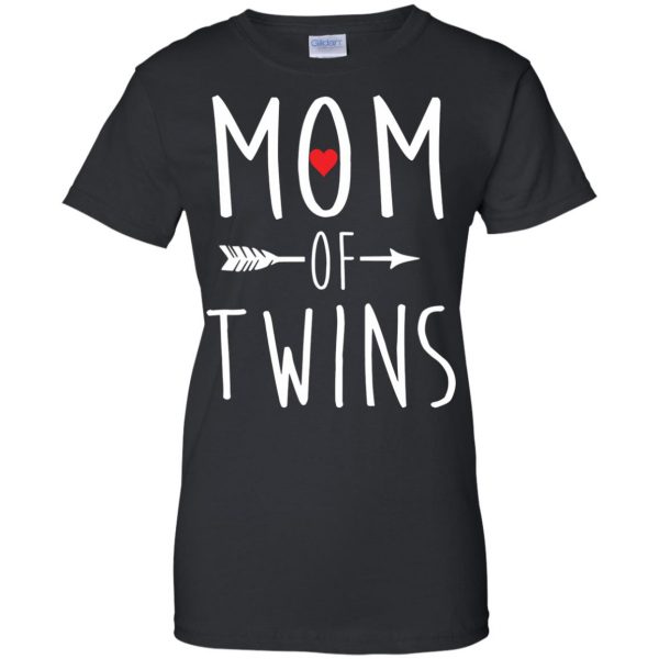 mom of twins womens t shirt - lady t shirt - black