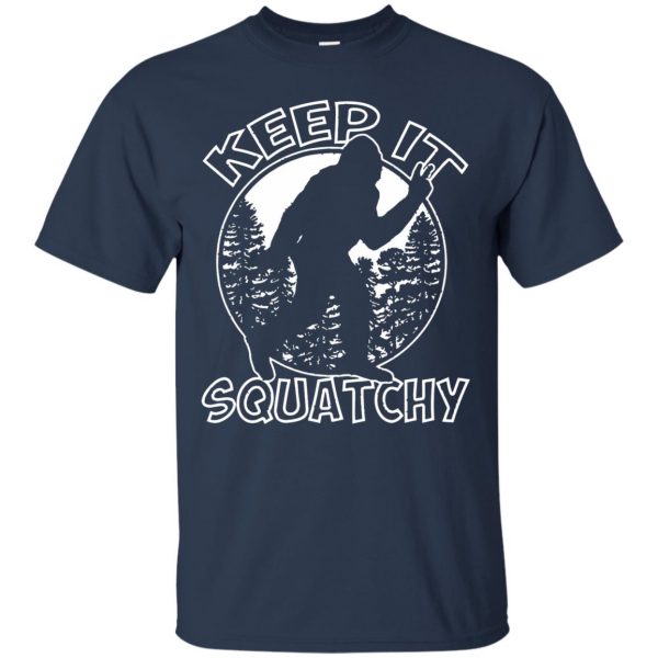 keep it squatchy t shirt - navy blue