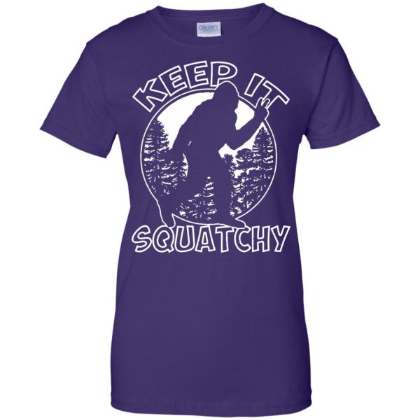 keep it squatchy womens t shirt - lady t shirt - purple