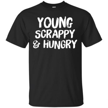 young scrappy hungry t shirt - black