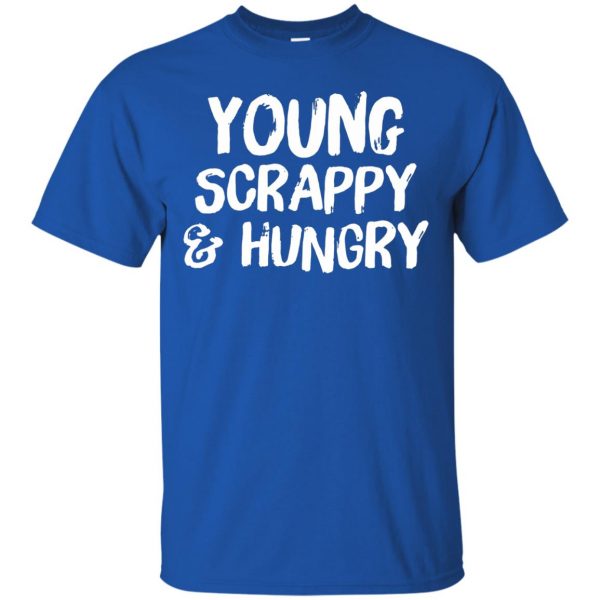 young scrappy hungry t shirt - royal blue