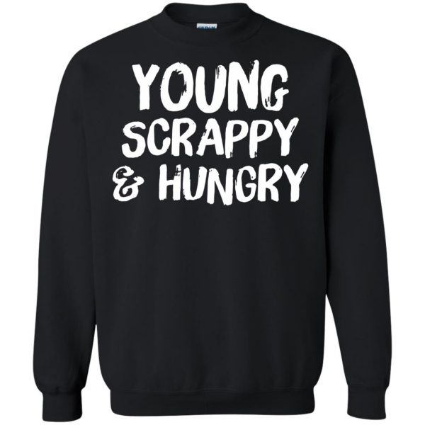 young scrappy hungry sweatshirt - black