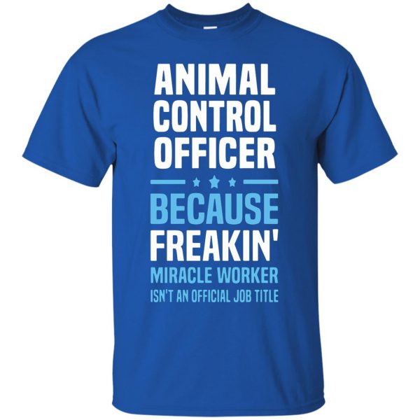 animal control officer t shirt - royal blue