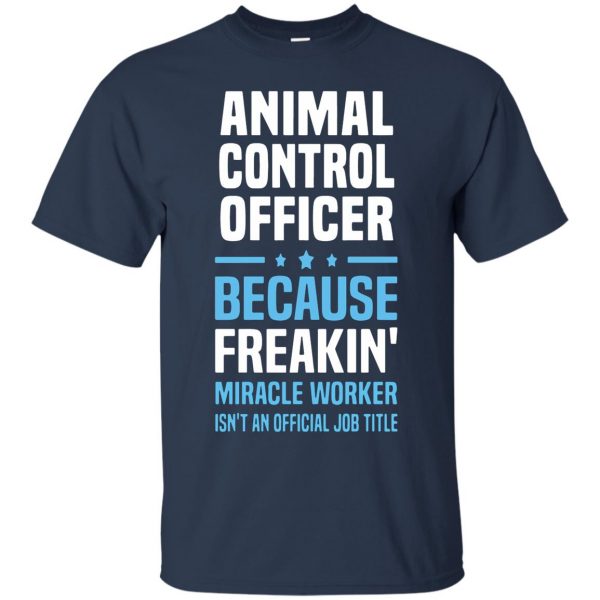 animal control officer t shirt - navy blue