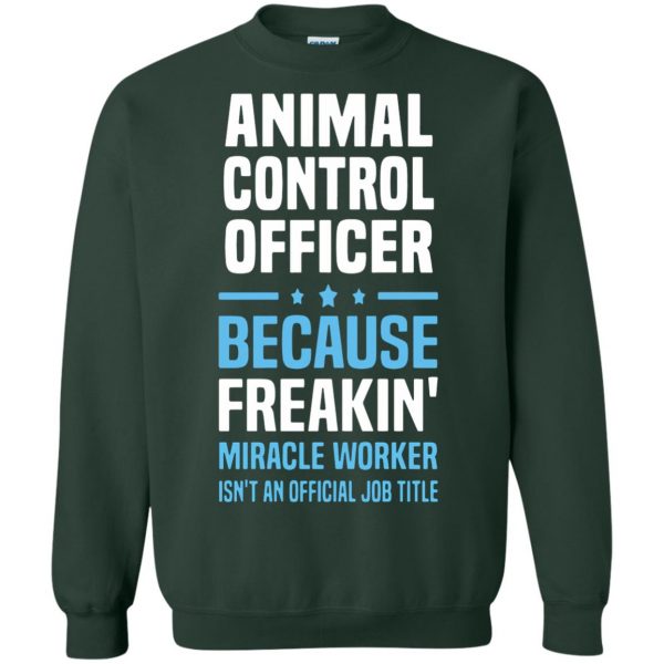 animal control officer sweatshirt - forest green