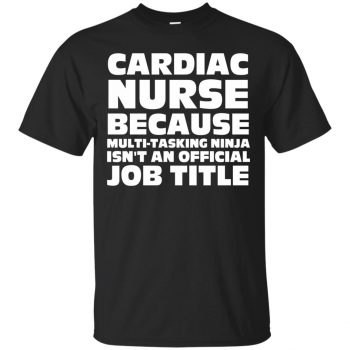 cardiac nurse shirt - black