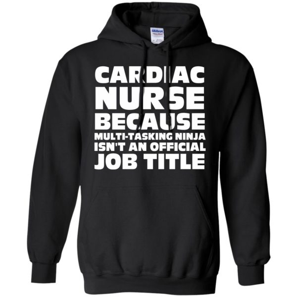 cardiac nurse hoodie - black