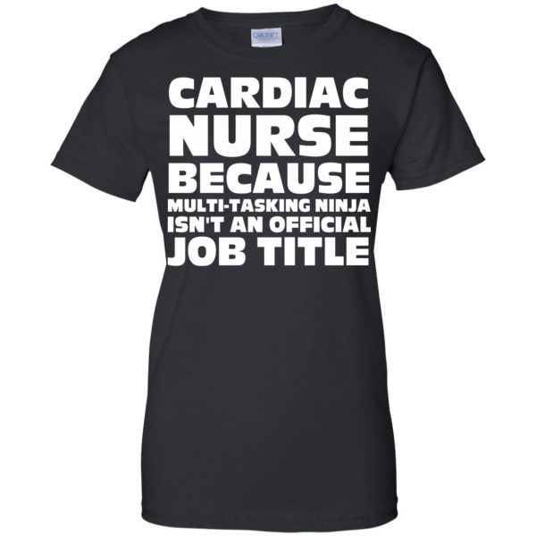 cardiac nurse womens t shirt - lady t shirt - black