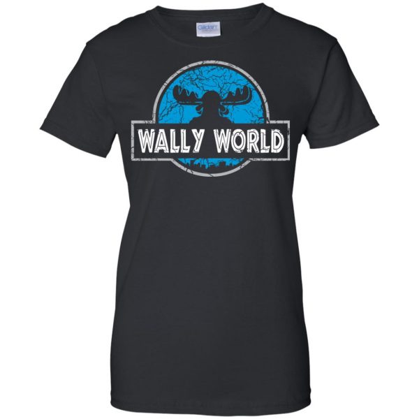 wally world womens t shirt - lady t shirt - black