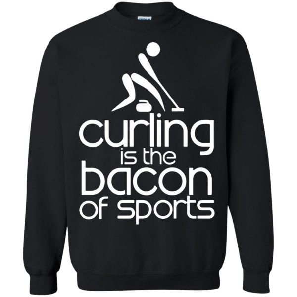 funny curling sweatshirt - black