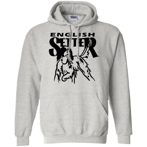 english setter hoodie - ash