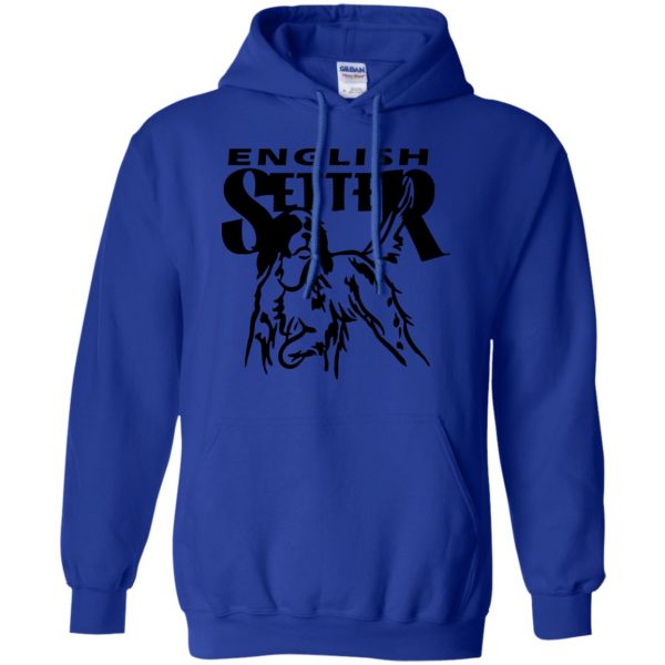 english setter hoodie - royal blue