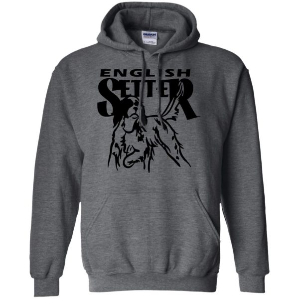 english setter hoodie - dark heather