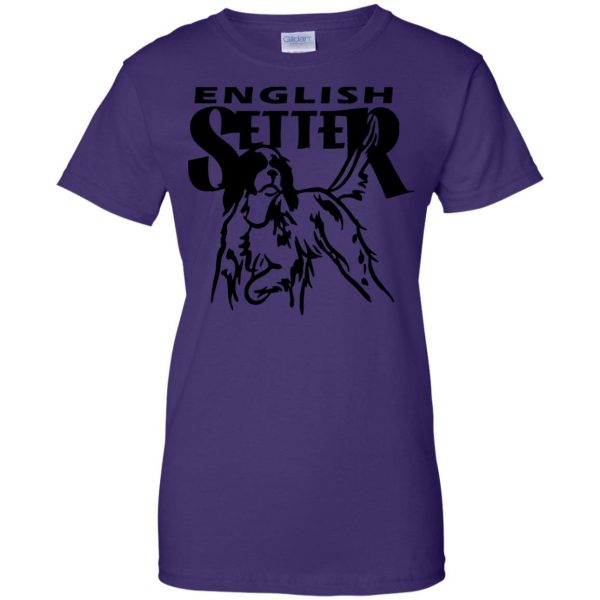 english setter womens t shirt - lady t shirt - purple