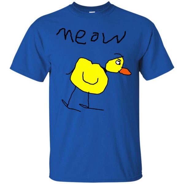 meow duck t shirt - royal blue