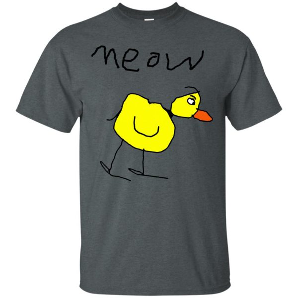 meow duck t shirt - dark heather
