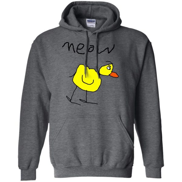 meow duck hoodie - dark heather