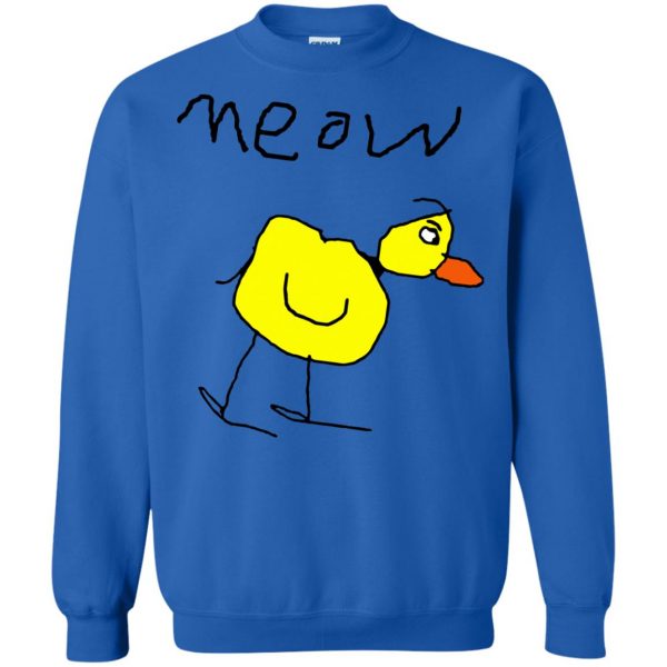 meow duck sweatshirt - royal blue