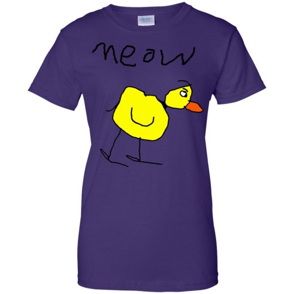 meow duck womens t shirt - lady t shirt - purple
