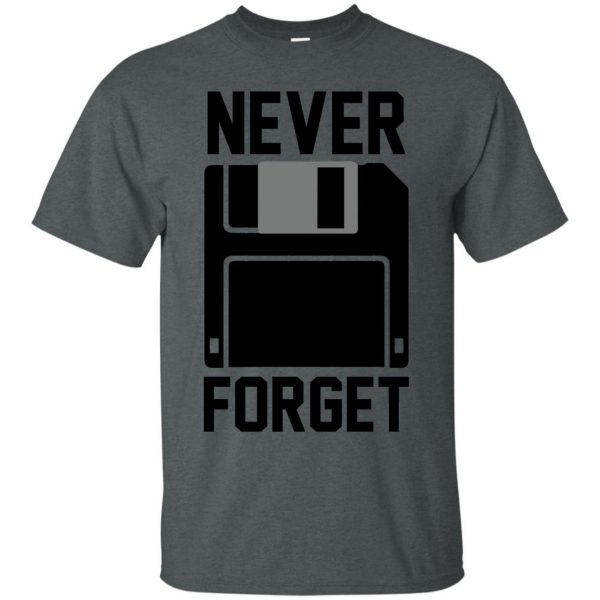 never forget floppy disk t shirt - dark heather