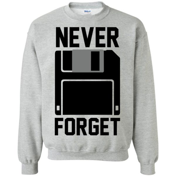 never forget floppy disk sweatshirt - sport grey