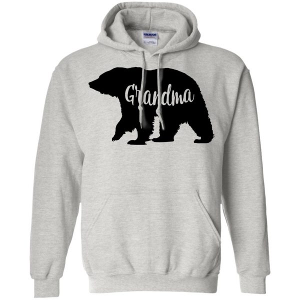 grandma bear hoodie - ash
