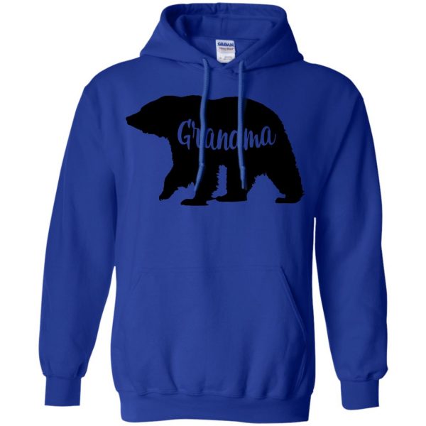 grandma bear hoodie - royal blue