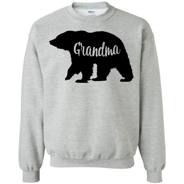 grandma bear sweatshirt - sport grey