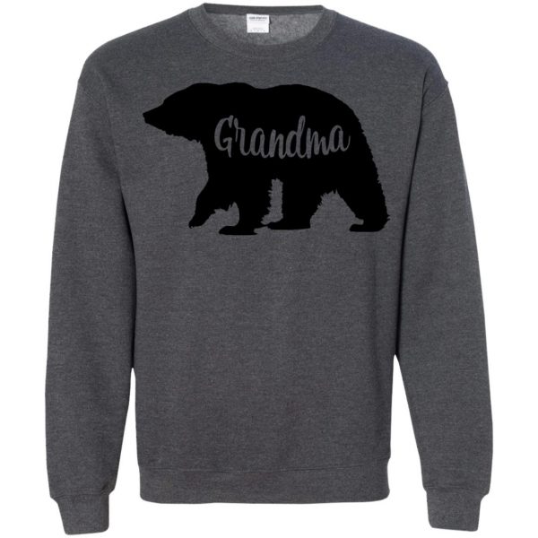 grandma bear sweatshirt - dark heather