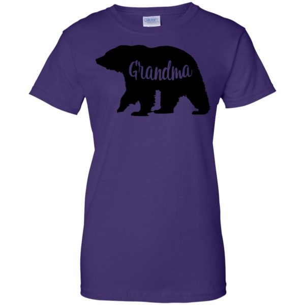 grandma bear womens t shirt - lady t shirt - purple