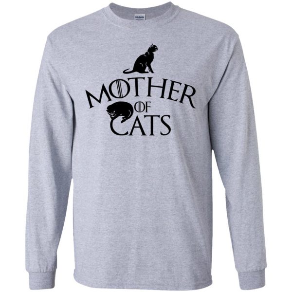 mother of cats long sleeve - sport grey