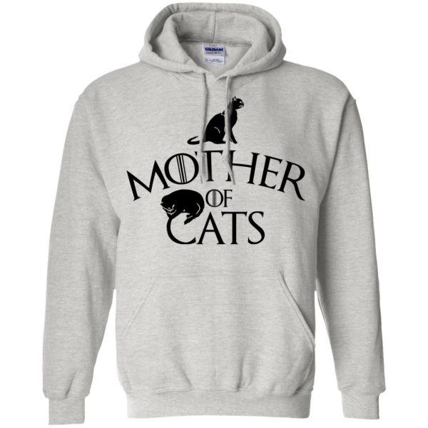 mother of cats hoodie - ash