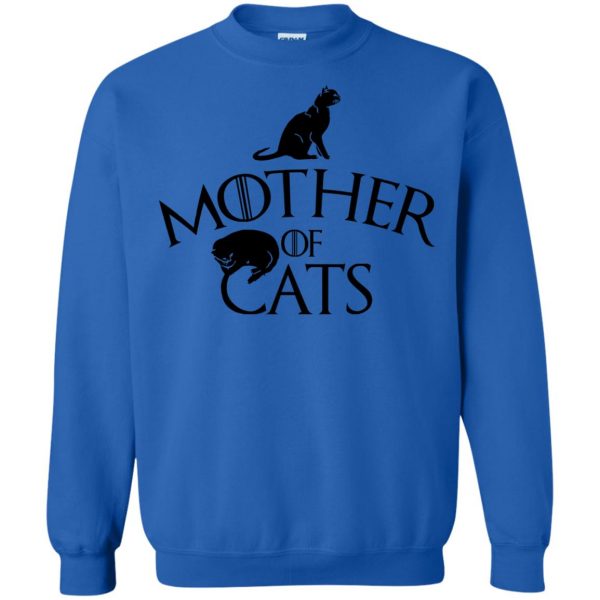 mother of cats sweatshirt - royal blue