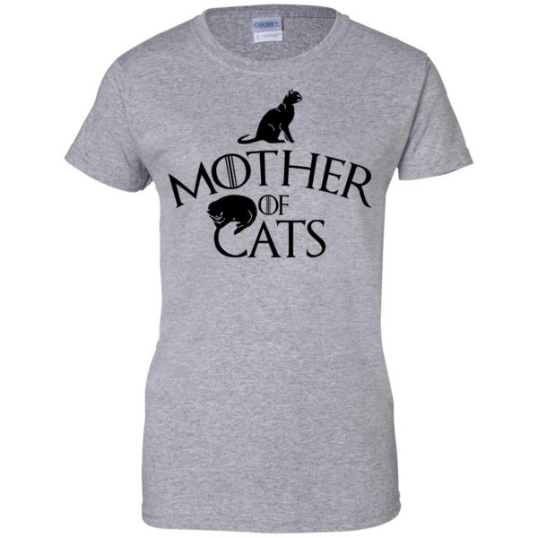 mother of cats womens t shirt - lady t shirt - sport grey