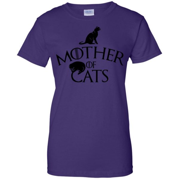 mother of cats womens t shirt - lady t shirt - purple