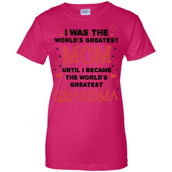 great grandmother womens t shirt - lady t shirt - pink heliconia