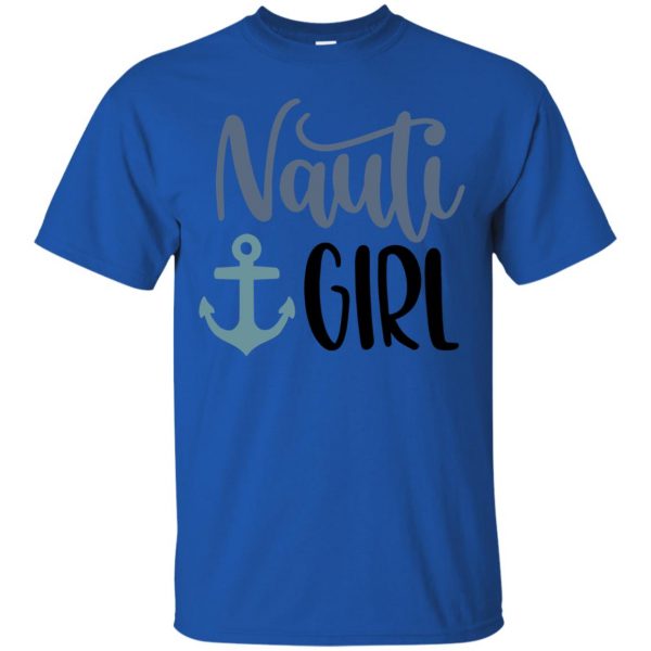 nauti girl t shirt - royal blue