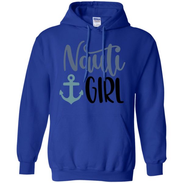 nauti girl hoodie - royal blue
