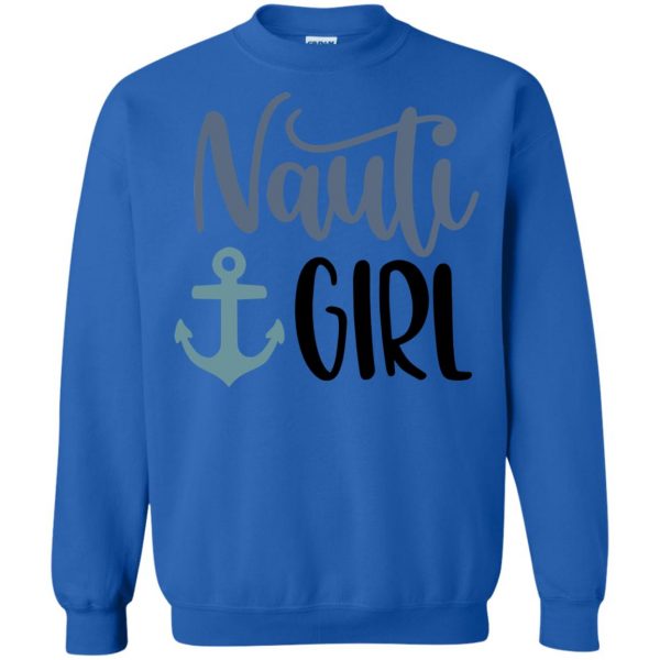 nauti girl sweatshirt - royal blue