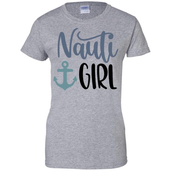 nauti girl womens t shirt - lady t shirt - sport grey