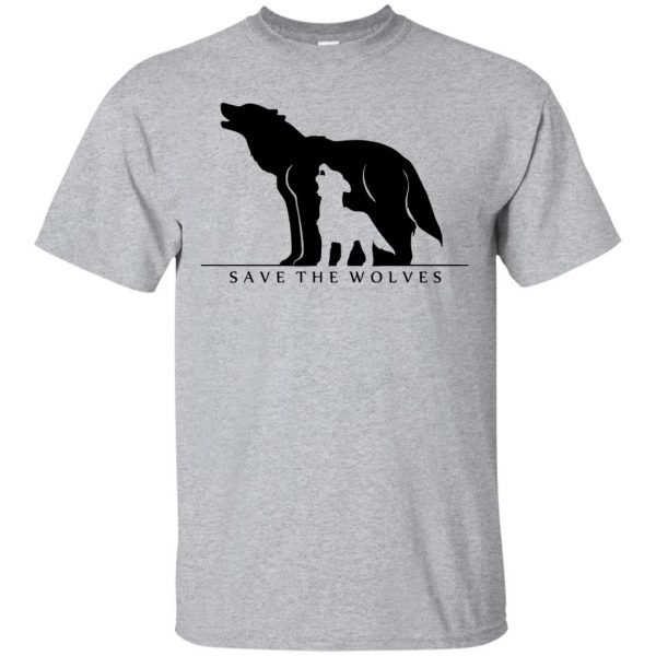 save the wolves shirt - sport grey