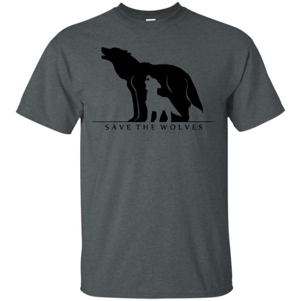 save the wolves t shirt - dark heather