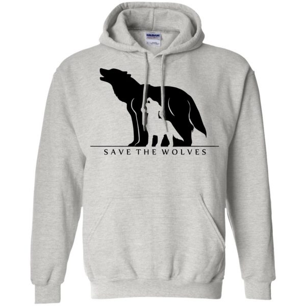 save the wolves hoodie - ash