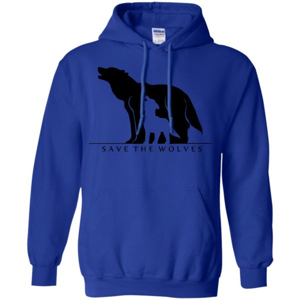 save the wolves hoodie - royal blue