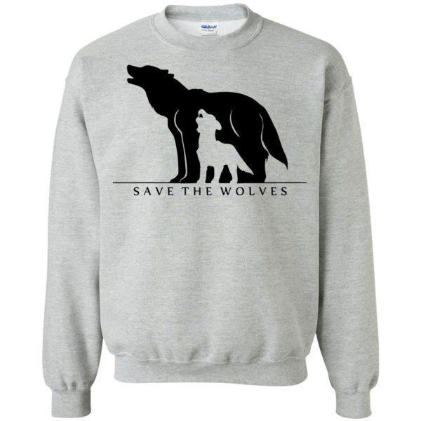 save the wolves sweatshirt - sport grey