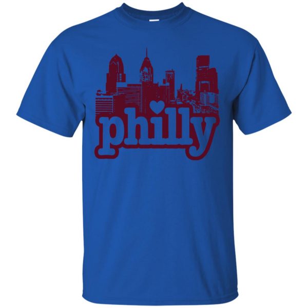 philadelphia love t shirt - royal blue