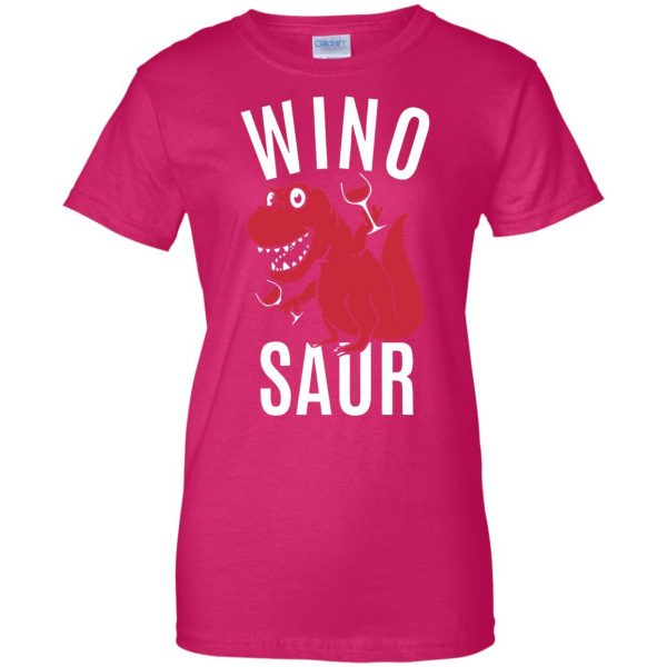 wino saur womens t shirt - lady t shirt - pink heliconia