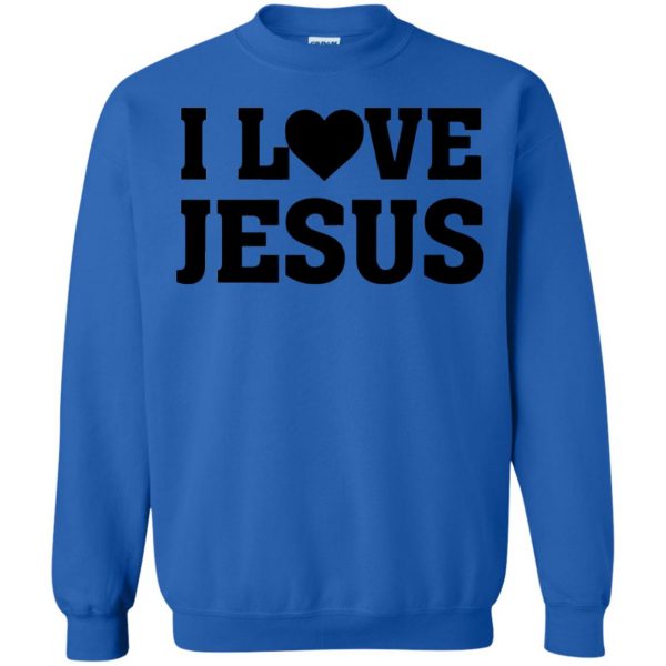i heart jesus sweatshirt - royal blue