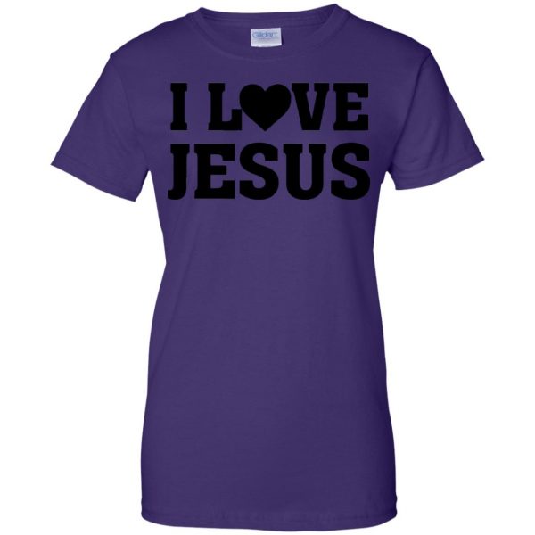 i heart jesus womens t shirt - lady t shirt - purple